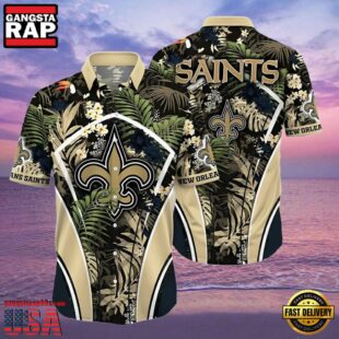 NFL New Orleans Saints Hawaiian Shirt Tropical Paradise