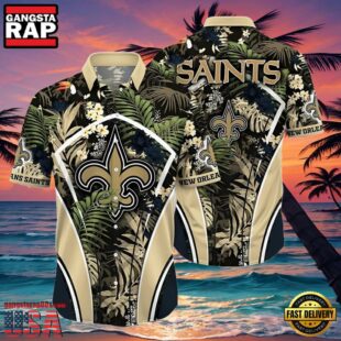 NFL New Orleans Saints Hawaiian Shirt Tropical Paradise