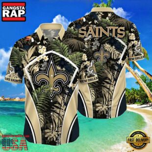 NFL New Orleans Saints Hawaiian Shirt Tropical Paradise