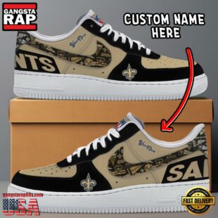 NFL New Orleans Saints Logo Team Design Custom Air Force 1 Shoes