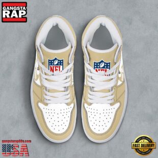 NFL New OrleansSaints Grunge Style Custom Air Jordan 1 Shoes