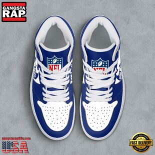 NFL New York Giants Grunge Style Custom Air Jordan 1 Shoes