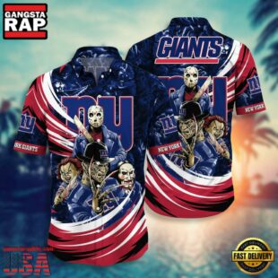 NFL New York Giants Halloween Horror Movies Summer Hawaiian Shirts