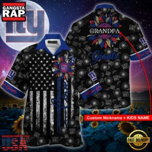 NFL New York Giants Sunflower For Mother Day Father Day Hawaiian Shirt