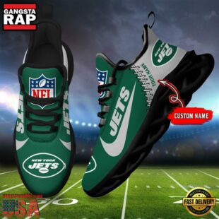 NFL New York Jets Football Team Design Max Soul Shoes, Football New Sneaker Shoes