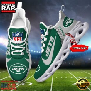 NFL New York Jets Football Team Design Max Soul Shoes, Football New Sneaker Shoes