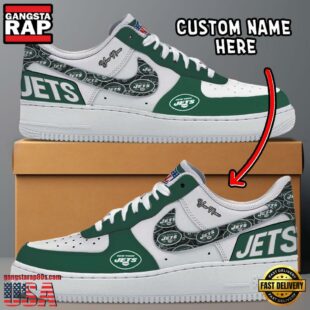 NFL New York Jets Logo Team Design Custom Air Force 1 Shoes