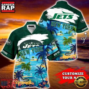 NFL New York Jets Summer Button Up Hawaii Shirt