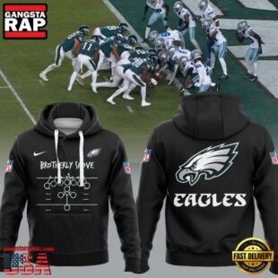 NFL Philadelphia Eagles Brotherly Shove Black Hoodie