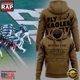 NFL Philadelphia Eagles Brotherly Shove Salute To Service Hoodie