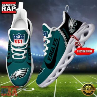 NFL Philadelphia Eagles Football Team Design Max Soul Shoes, Football New Sneaker Shoes