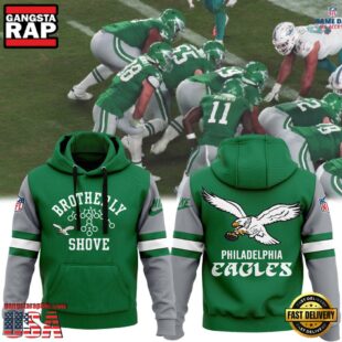 NFL Philadelphia Eagles Kelly Green Brotherly Shove Hoodie