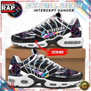 NFL Pittsburgh Steelers Crucial Catch Intercept Cancer Air Max Plus Shoes Sneaker