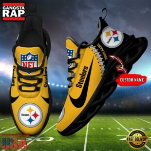 NFL Pittsburgh Steelers Football Team Design Max Soul Shoes, Football New Sneaker Shoes