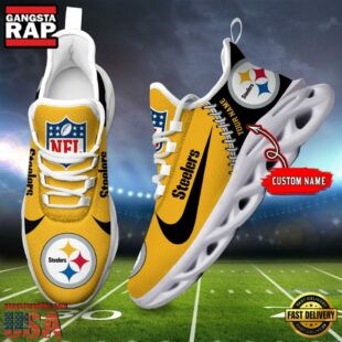 NFL Pittsburgh Steelers Football Team Design Max Soul Shoes, Football New Sneaker Shoes