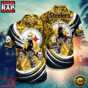 NFL Pittsburgh Steelers Halloween Horror Movies Summer Hawaiian Shirts