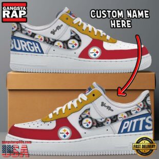 NFL Pittsburgh Steelers Logo Team Design Custom Air Force 1 Shoes