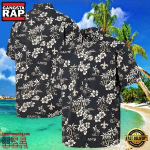 NFL Reyn Spooner Black Men's Saints Hawaiian Shirt