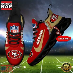 NFL San Francisco 49ers Football Team Design Max Soul Shoes, Football New Sneaker Shoes