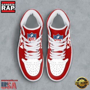 NFL San Francisco 49ers Grunge Style Custom Air Jordan 1 Shoes