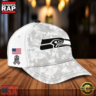 NFL Seattle Seahawks Camo 2024 Salute to Service Baseball Cap