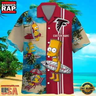 NFL Simpsons Falcons Hawaiian Shirt Personalized