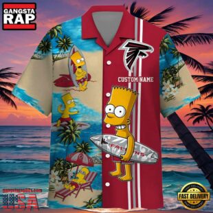 NFL Simpsons Falcons Hawaiian Shirt Personalized