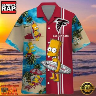 NFL Simpsons Falcons Hawaiian Shirt Personalized