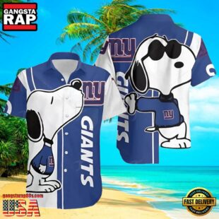 NFL Snoopy Ny Giants Hawaiian Shirt