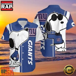 NFL Snoopy Ny Giants Hawaiian Shirt