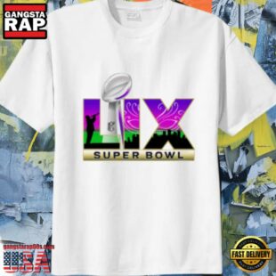 NFL Super Bowl LIX 2025 Logo Purple New Design T Shirt