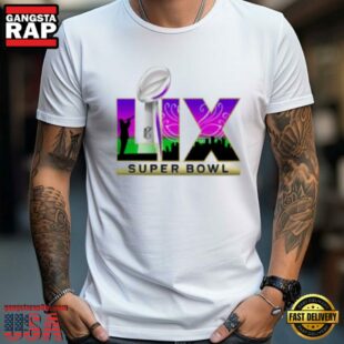 NFL Super Bowl LIX 2025 Logo Purple New Design T Shirt