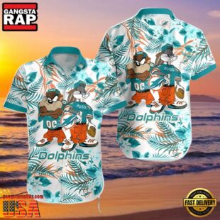 NFL Taz And Bugs Miami Dolphins Hawaiian Shirt Gift