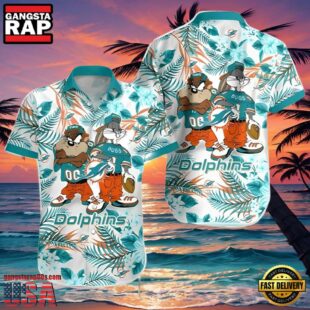 NFL Taz And Bugs Miami Dolphins Hawaiian Shirt Gift