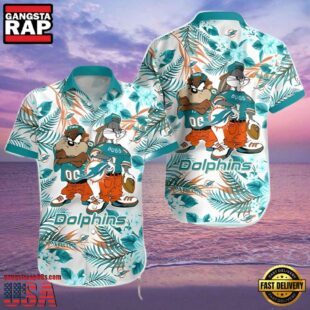 NFL Taz And Bugs Miami Dolphins Hawaiian Shirt Gift