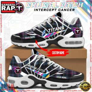 NFL Tennessee Titans Crucial Catch Intercept Cancer Air Max Plus Shoes Sneaker