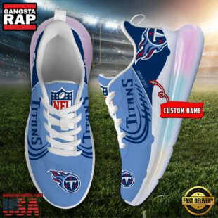 NFL Tennessee Titans Custom Rainbow Atmospheric Cushion Running Shoes, Women's Sneaker