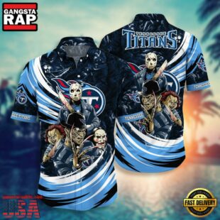 NFL Tennessee Titans Halloween Horror Movies Summer Hawaiian Shirts