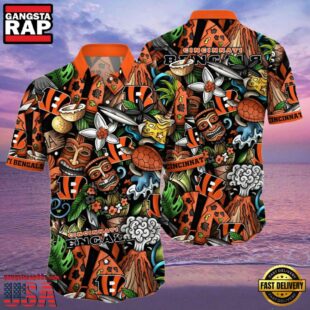 NFL Tiki Cincinnati Bengals Hawaiian Shirt For Men And Women