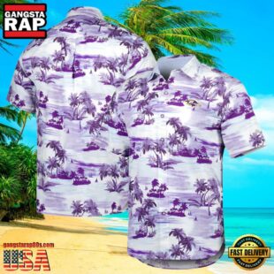 NFL Tommy Bahama Baltimore Ravens Hawaiian Shirt Purple