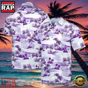 NFL Tommy Bahama Baltimore Ravens Hawaiian Shirt Purple