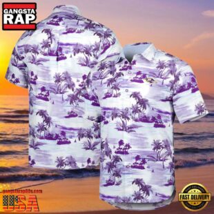 NFL Tommy Bahama Baltimore Ravens Hawaiian Shirt Purple