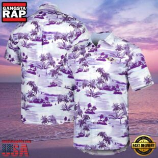 NFL Tommy Bahama Baltimore Ravens Hawaiian Shirt Purple