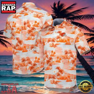 NFL Tommy Bahama Orange Men's Cleveland Browns Hawaiian Shirt