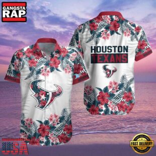 NFL Tropical Hibicus Houston Texans Hawaiian Shirt