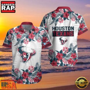 NFL Tropical Hibicus Houston Texans Hawaiian Shirt