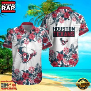 NFL Tropical Hibicus Houston Texans Hawaiian Shirt