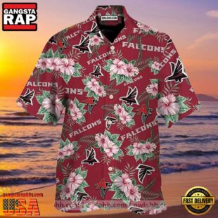 NFL Tropical Hibiscus Atlanta Falcons Hawaiian Shirt