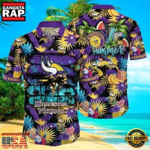 NFL Vikings Hawaiian Shirts Paradise Summer Vibes