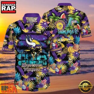 NFL Vikings Hawaiian Shirts Paradise Summer Vibes